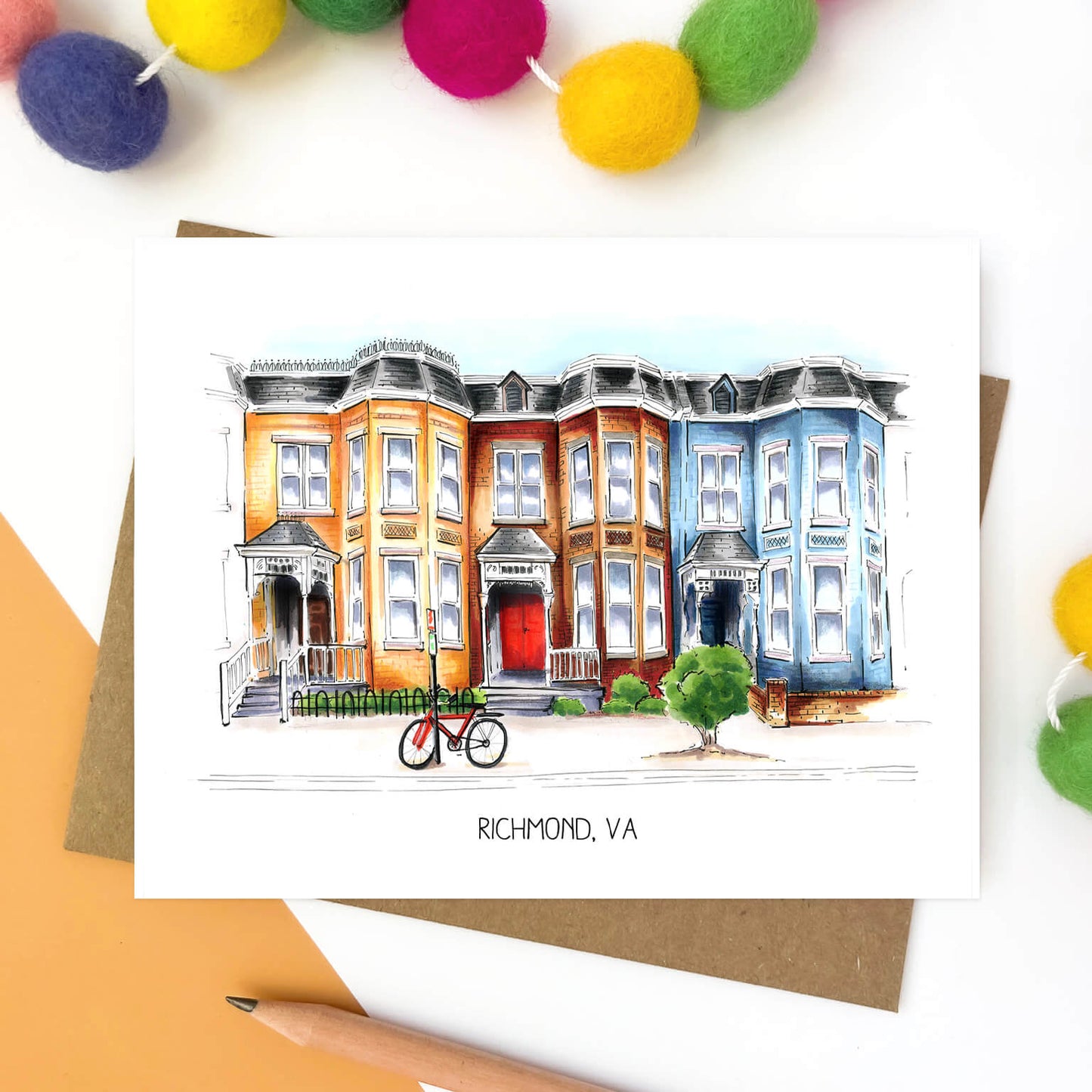 Richmond, Virginia Row House Card