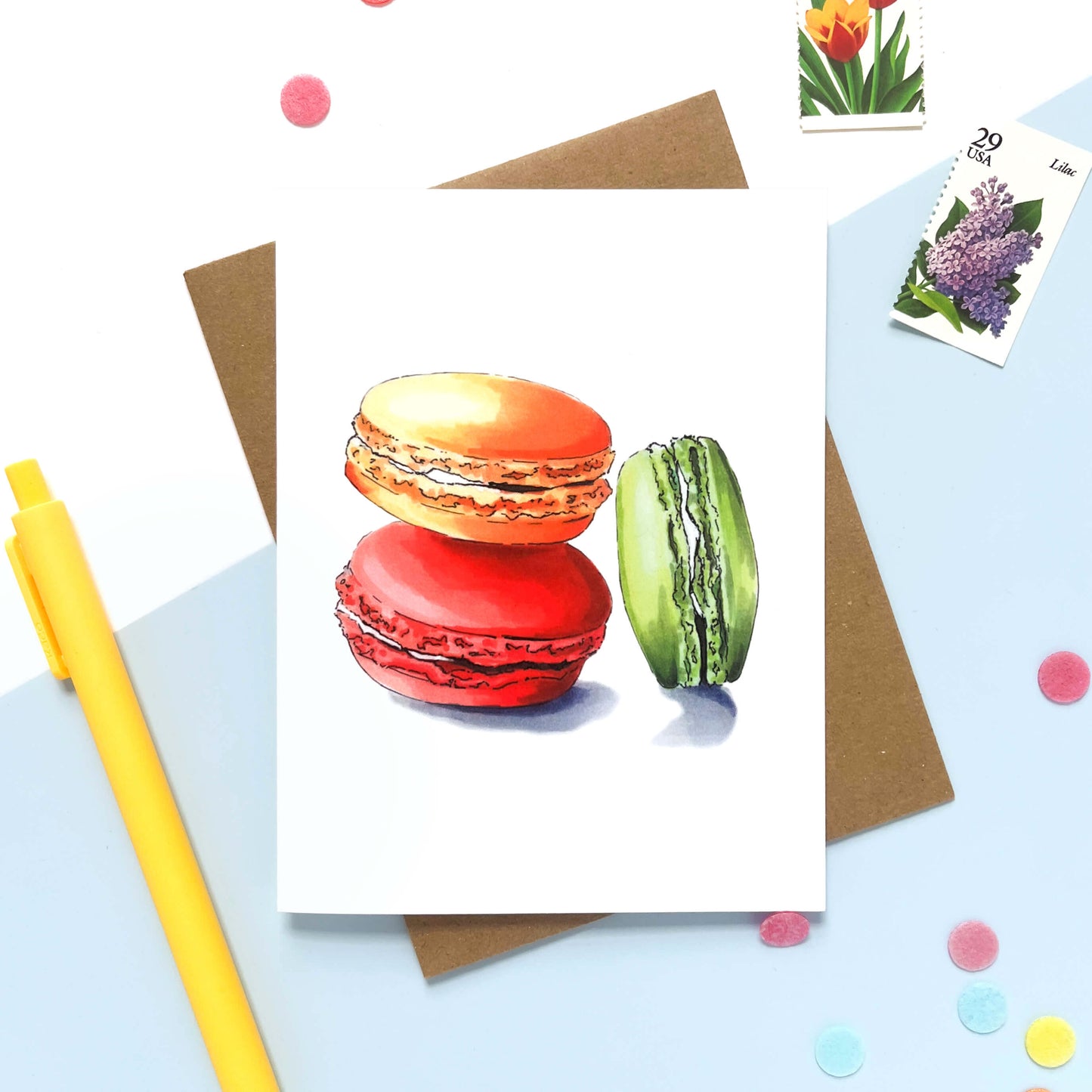 French Macarons Birthday Card - Case of 6