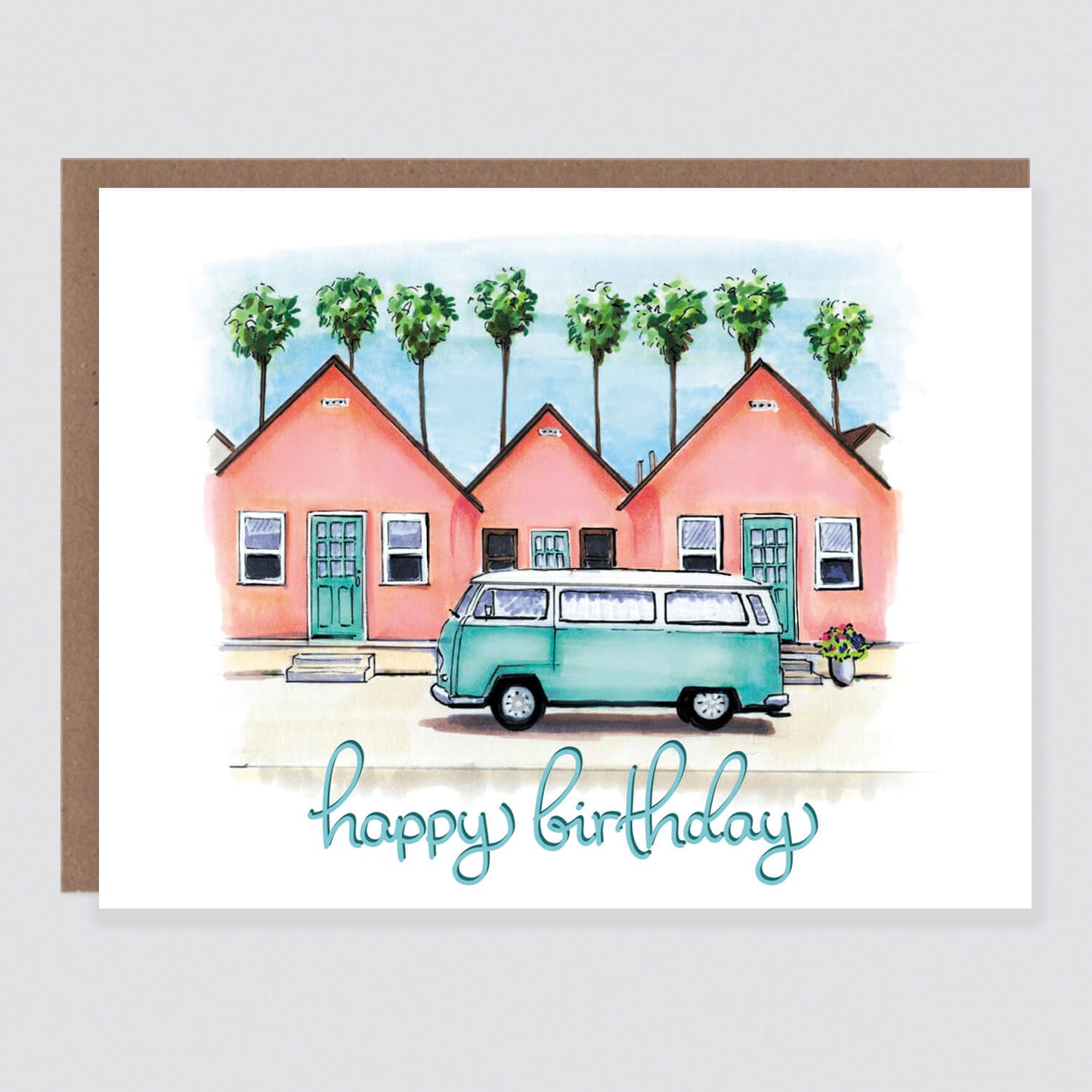 Blue Van Beachy Birthday Card - Case of 6