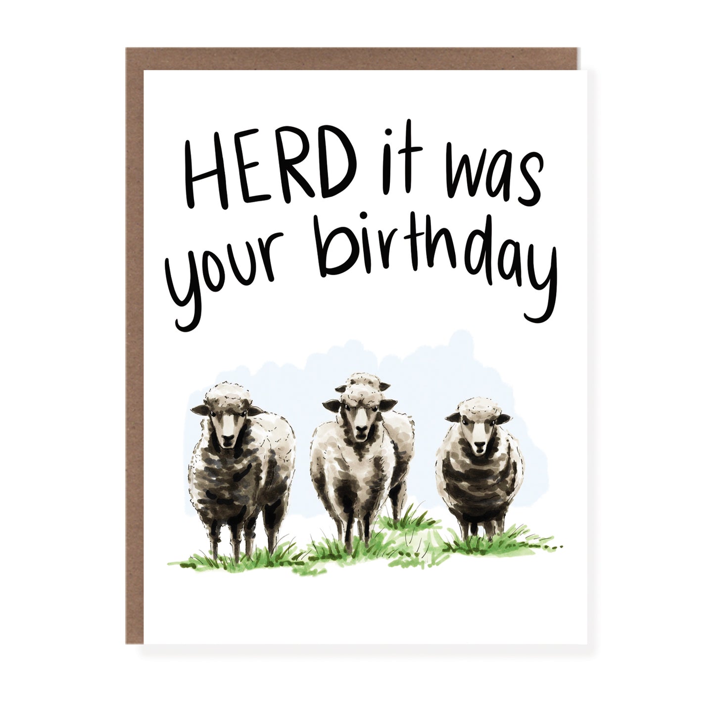 Herd Sheep Punny Birthday Card - Case of 6