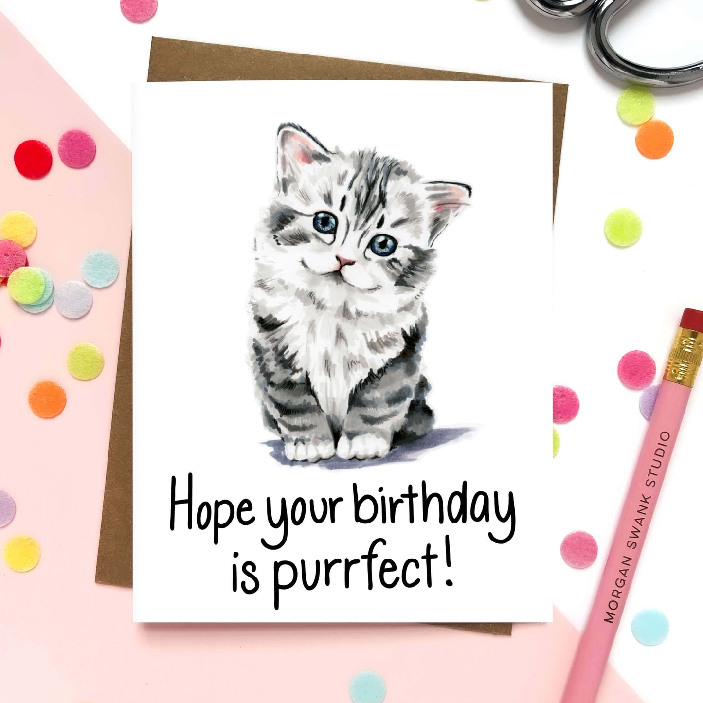 Purrfect Kitten Birthday Card - Case of 6