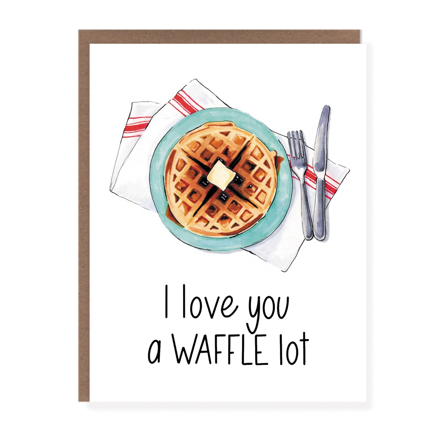 Waffle Lot | Punny Love Card - Case of 6