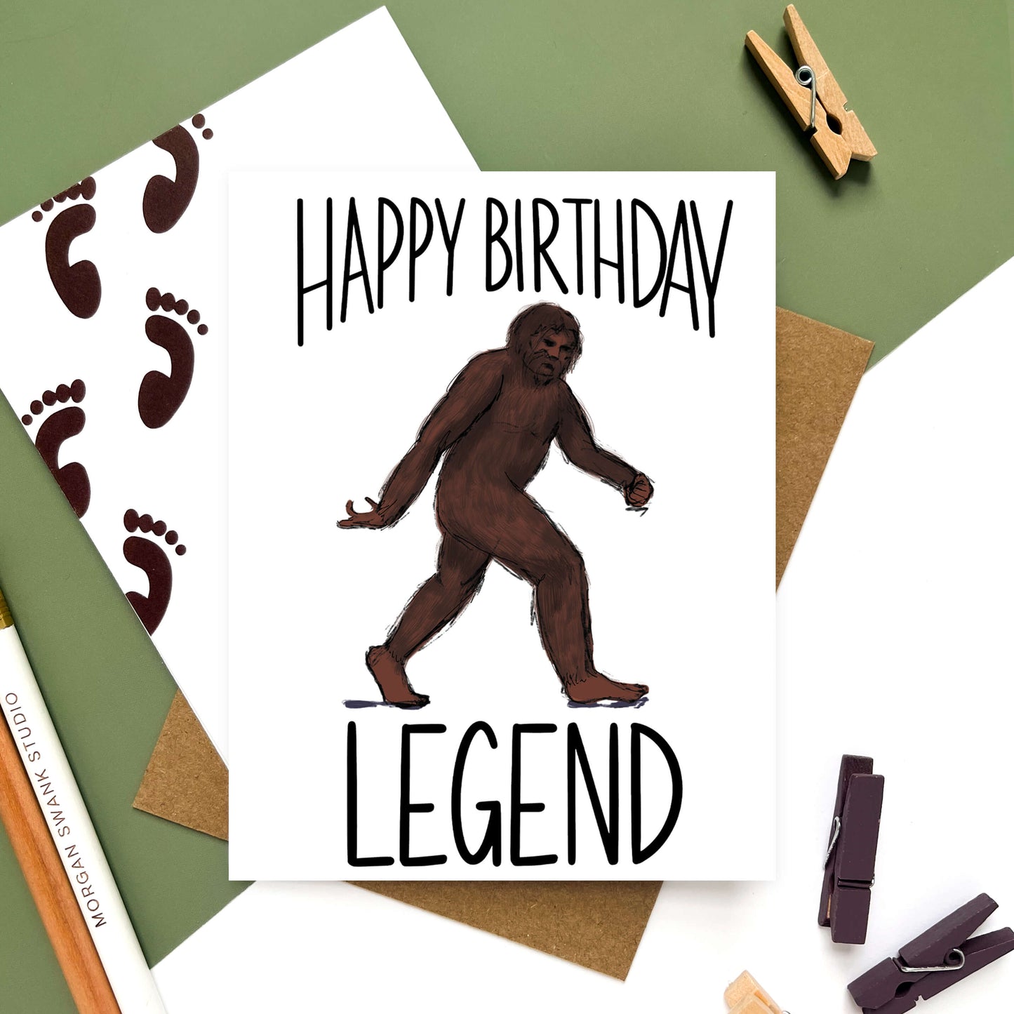 Bigfoot Legend Birthday Card