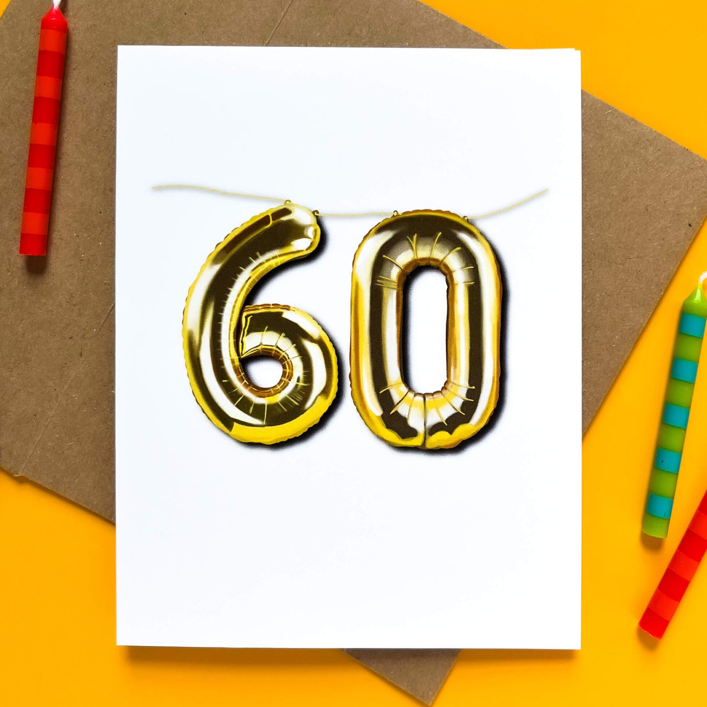 60 Balloon | Milestone Birthday Card