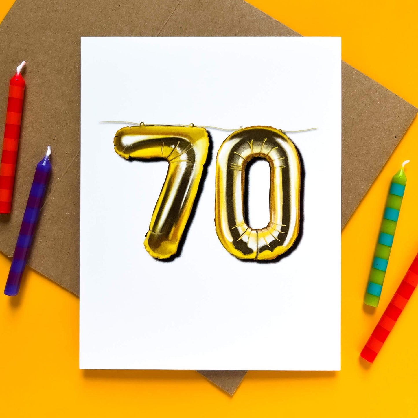 70 Balloon | Milestone Birthday Card
