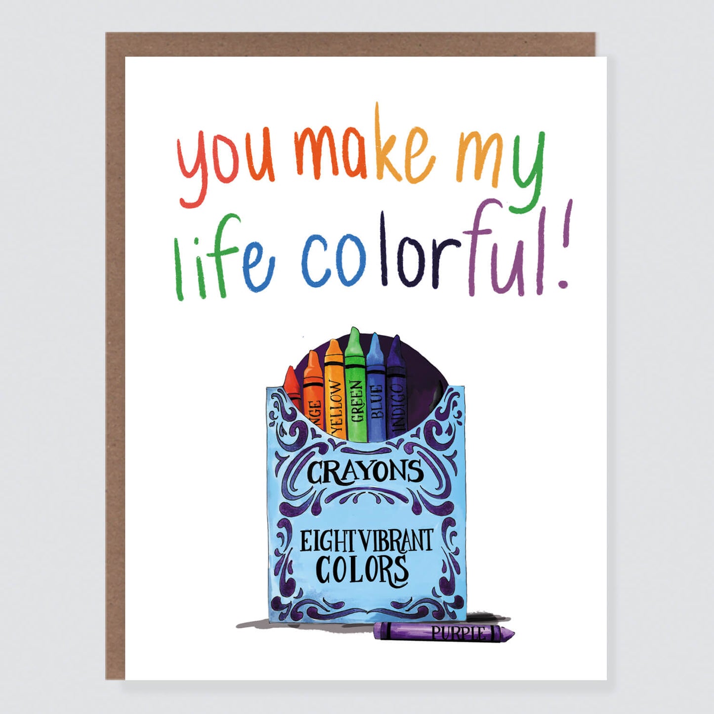 You Make Life Colorful Crayons | Encouragement Card - Case of 6