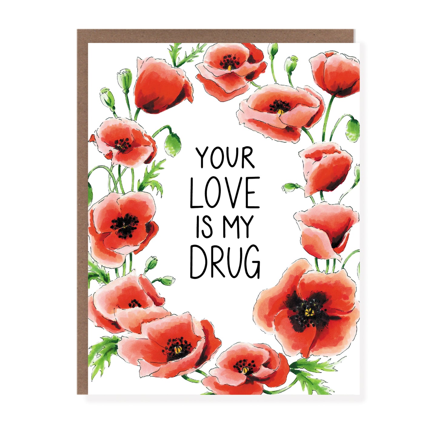 Love Drug Poppies | Love Card - Case of 6