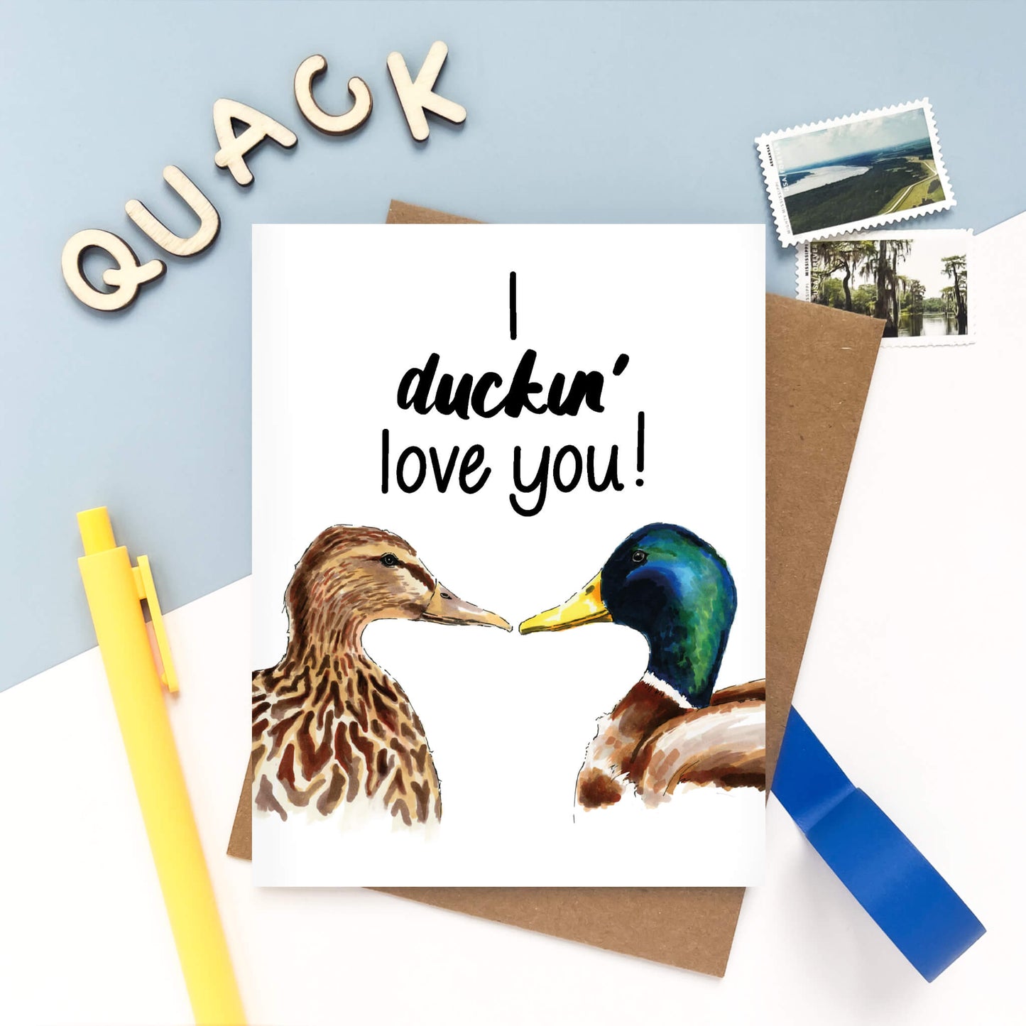 I Duckin' Love You | Punny Love Card