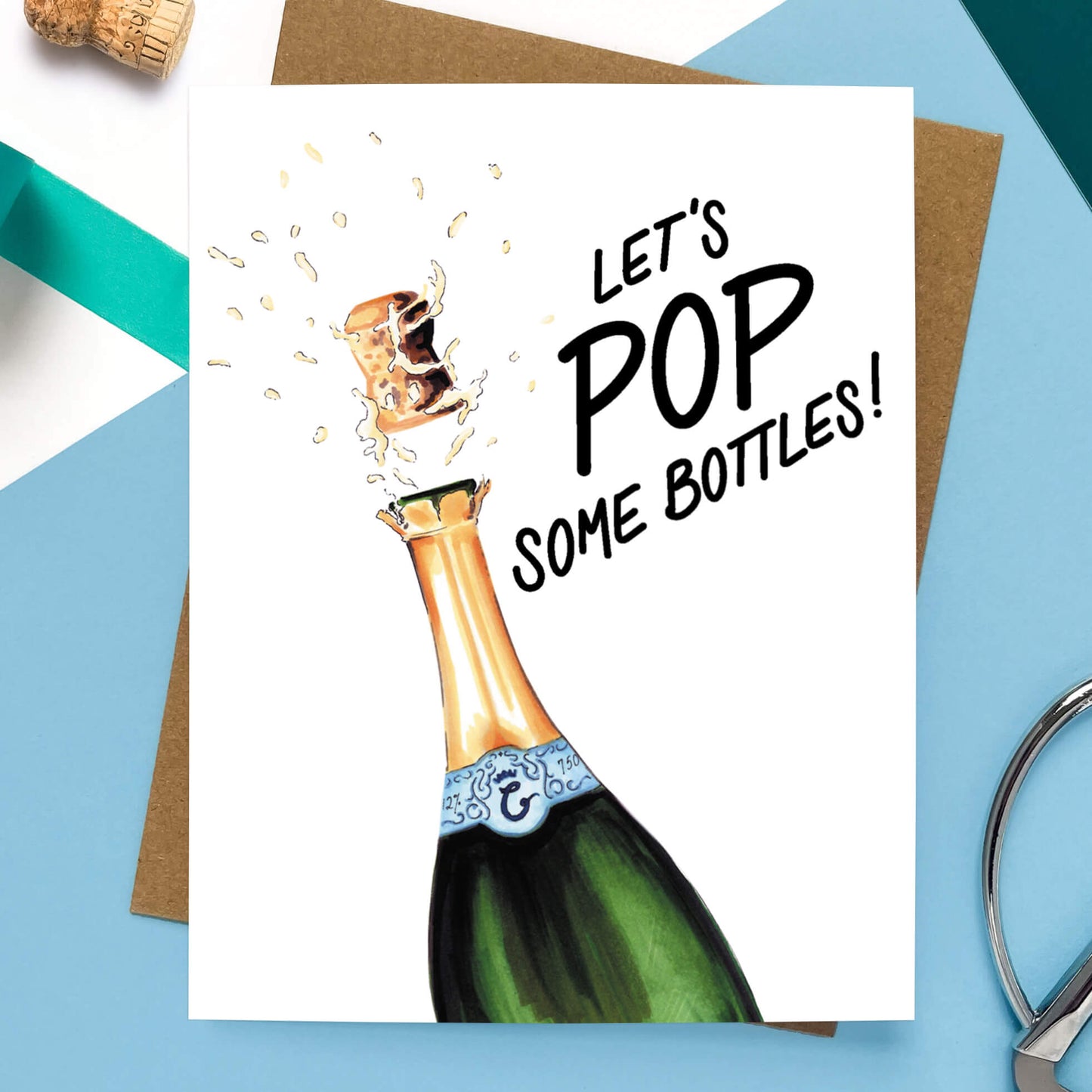 Pop Champagne | Celebration Card