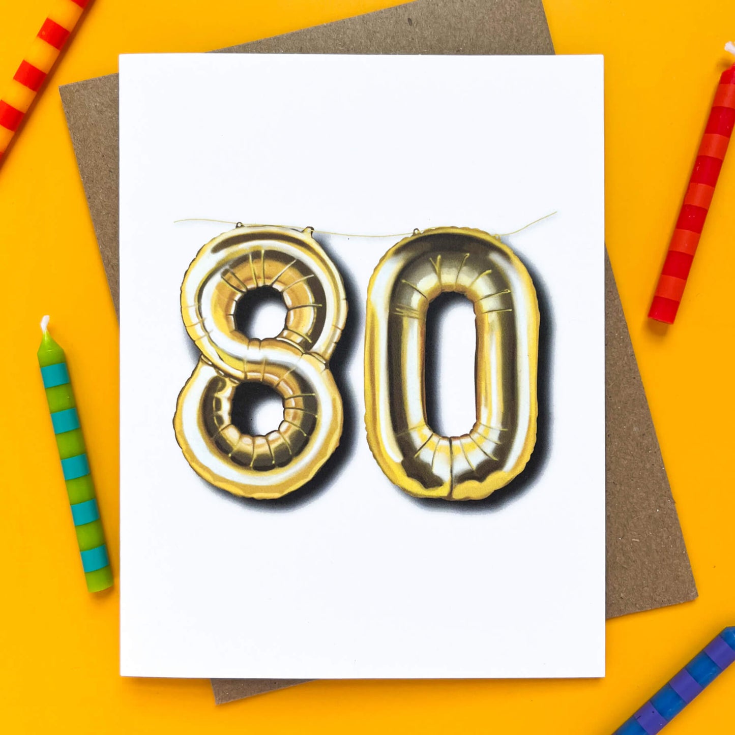 80 Balloon | Milestone Birthday Card