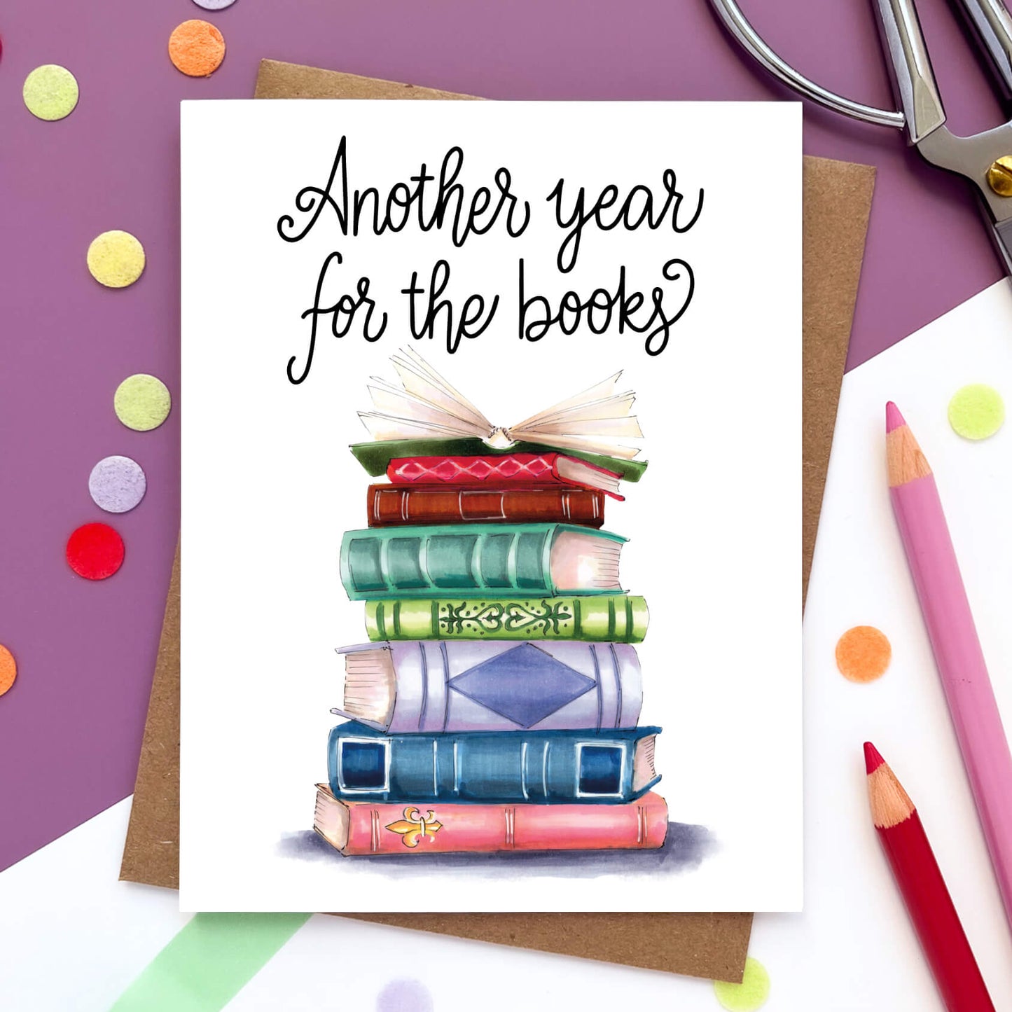 Another Year For The Books Birthday Card