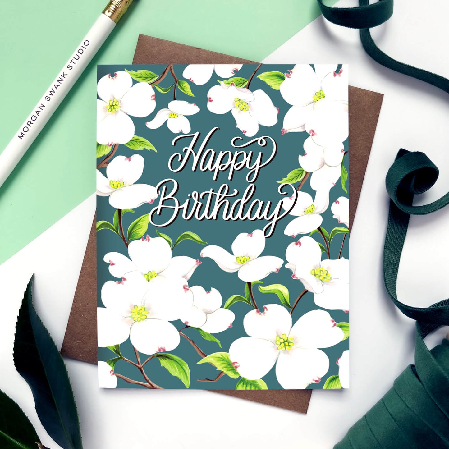 Dogwood Floral Birthday Card