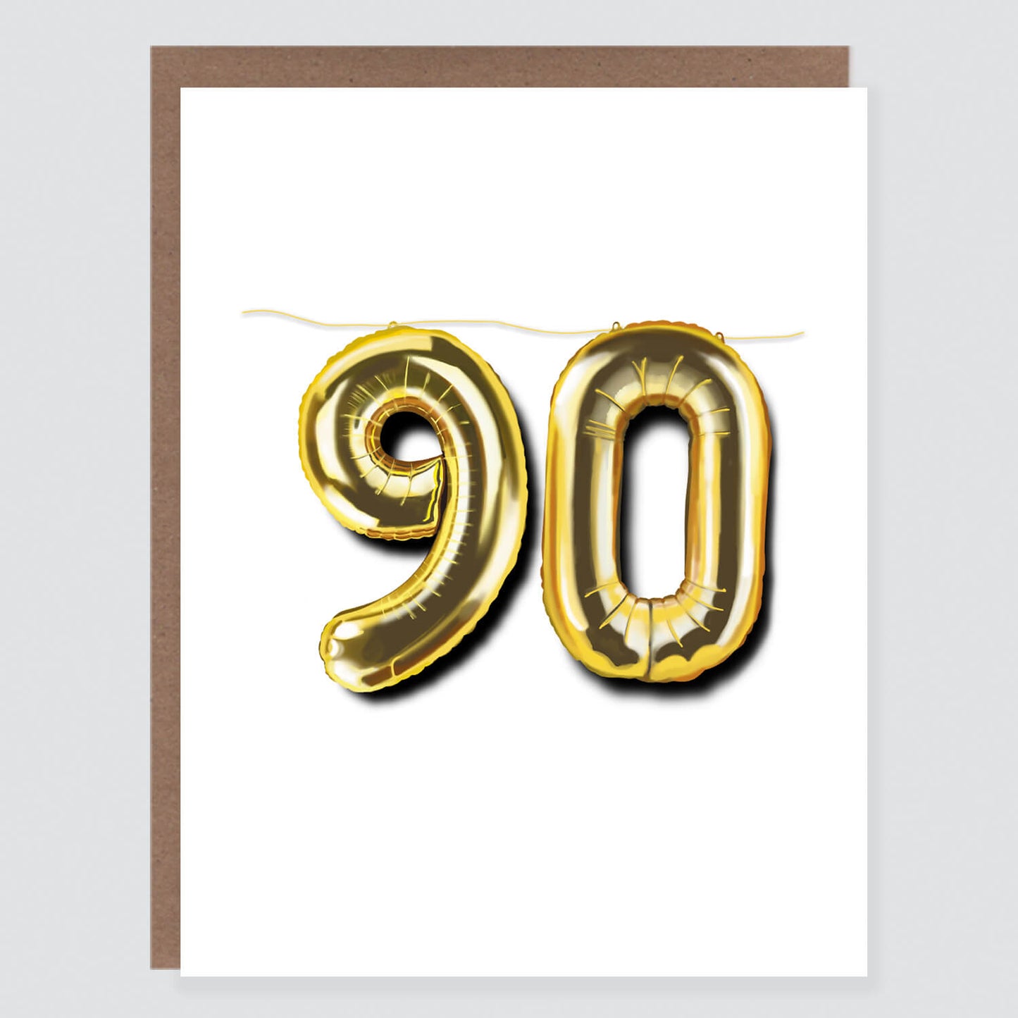 90 Balloon Milestone Birthday Card - Case of 6