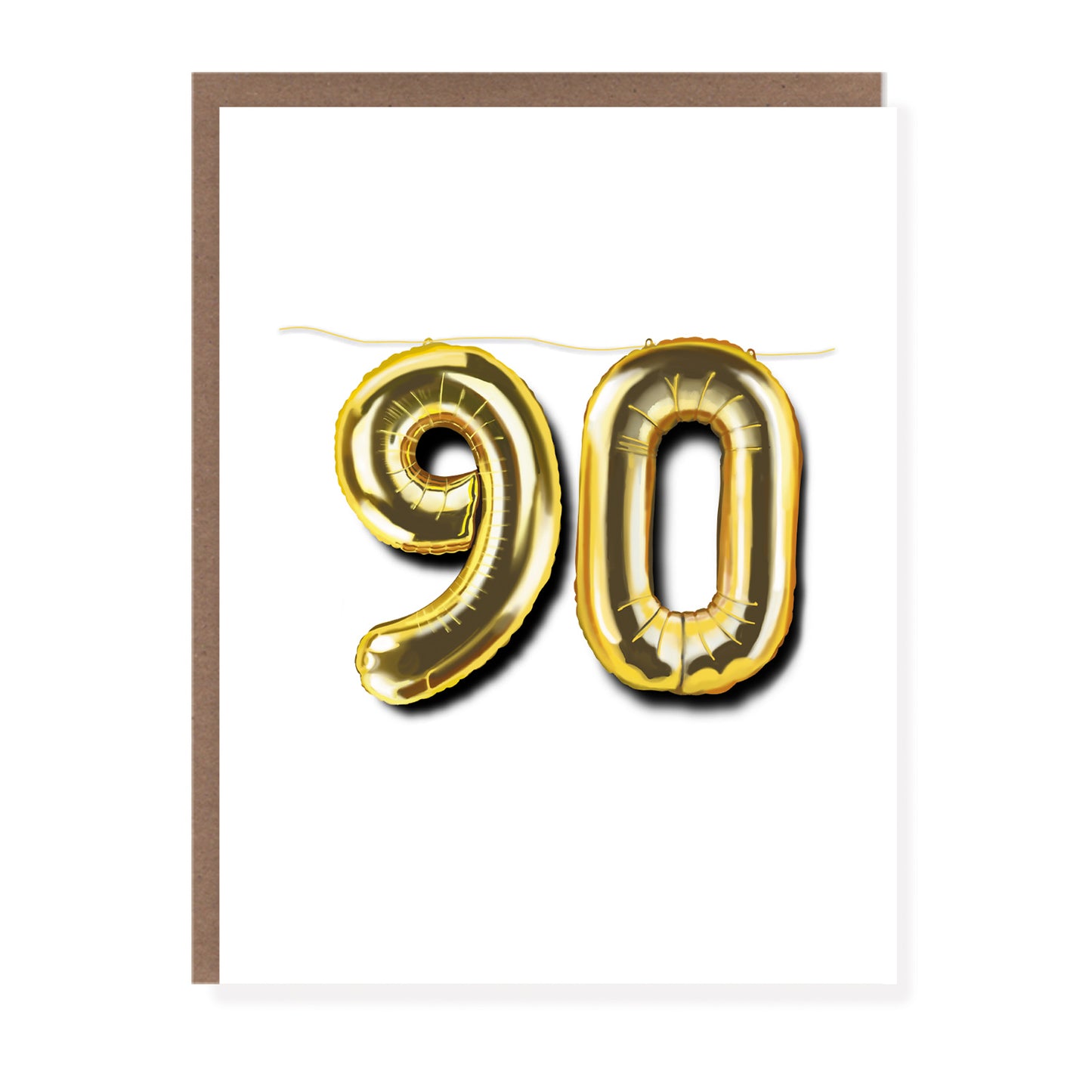 90 Balloon Milestone Birthday Card - Case of 6