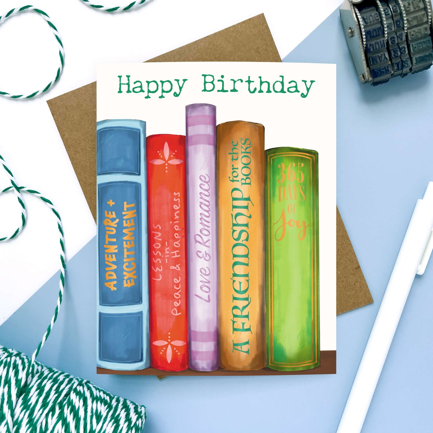 Book Wishes Birthday Card - Case of 6