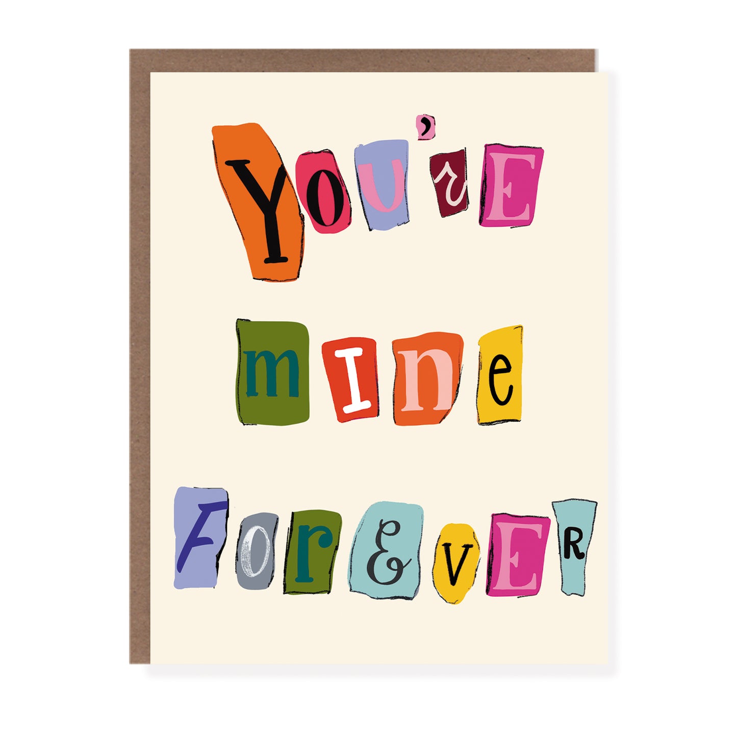 Mine Forever Ransom Note Love Card - Case of 6