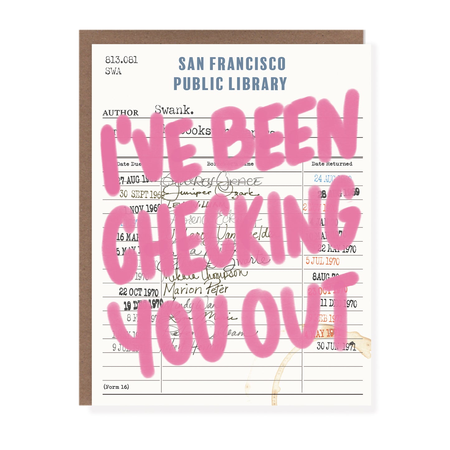 Checking You Out Book Love Card - Case of 6
