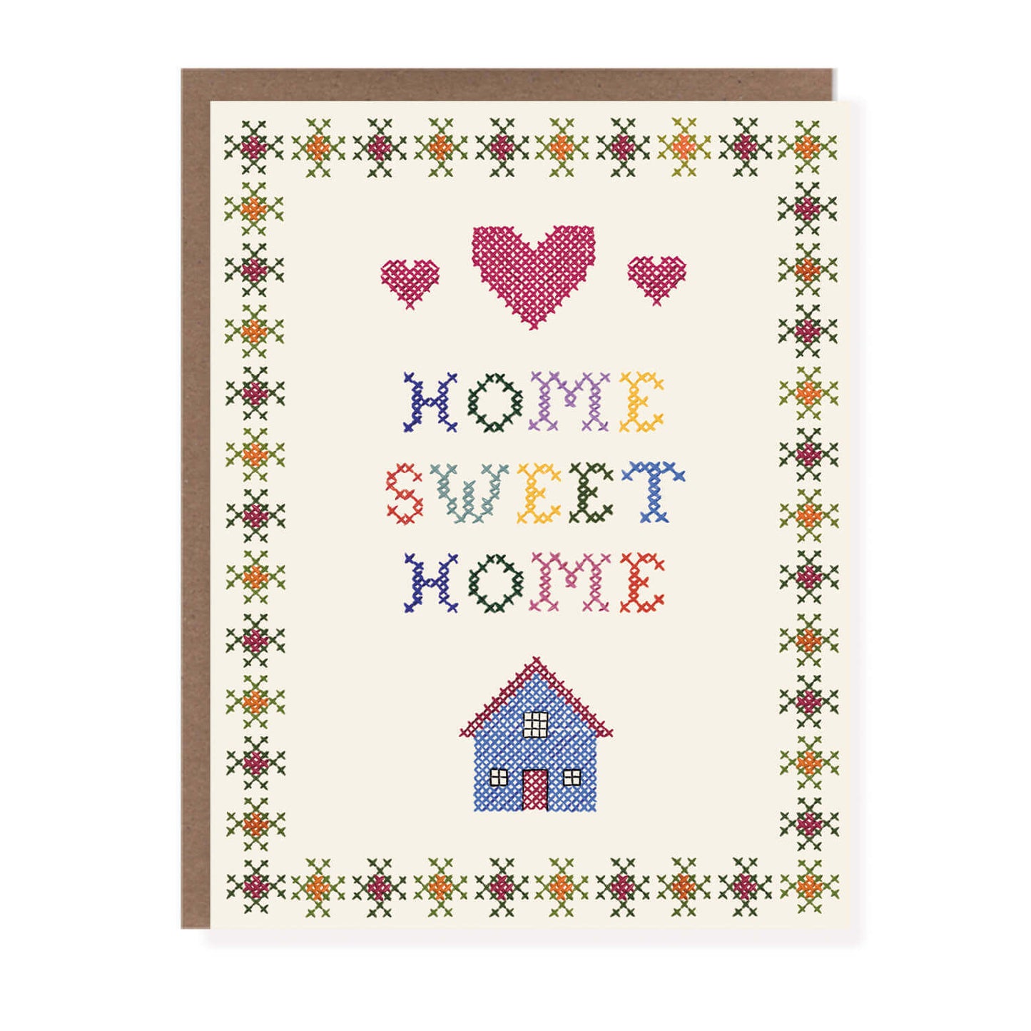 New Home Cross Stitch Card