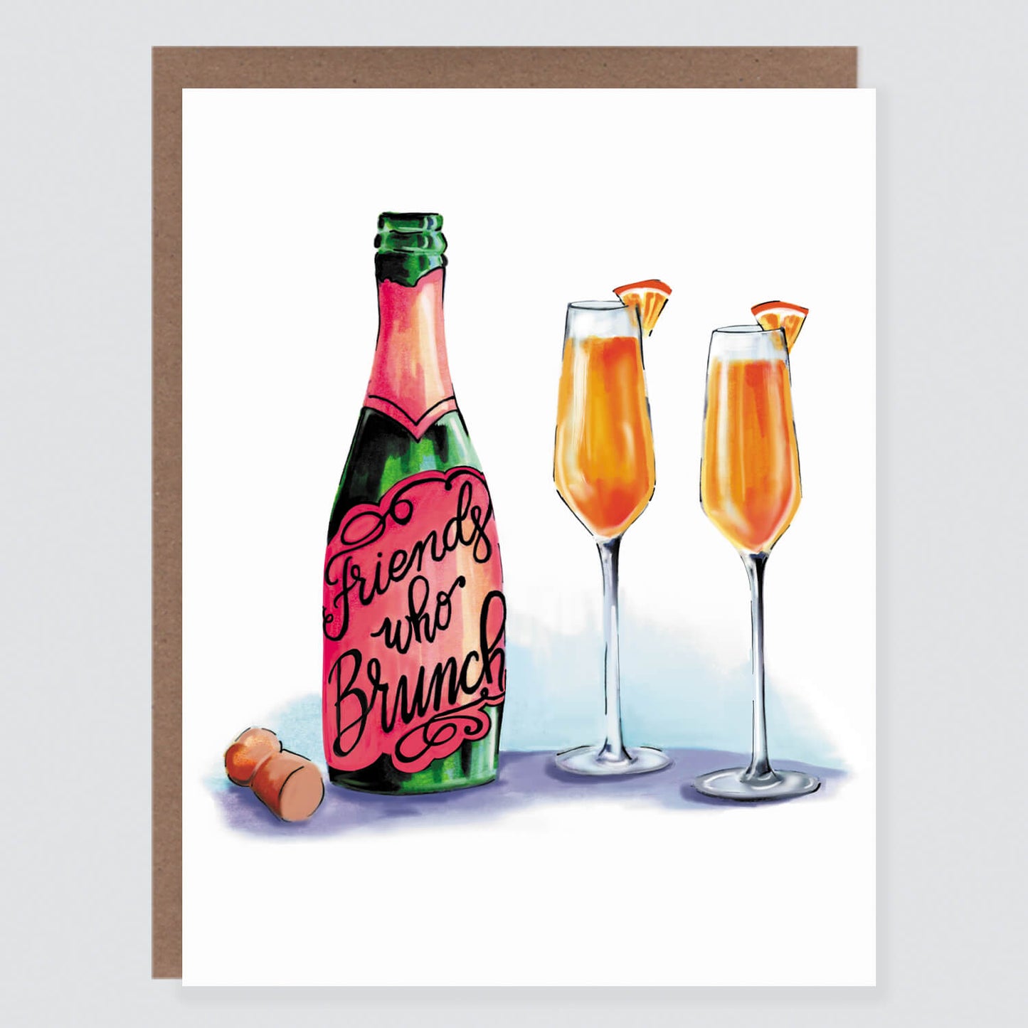 Friends Who Brunch Mimosas | Friendship Card - Case of 6