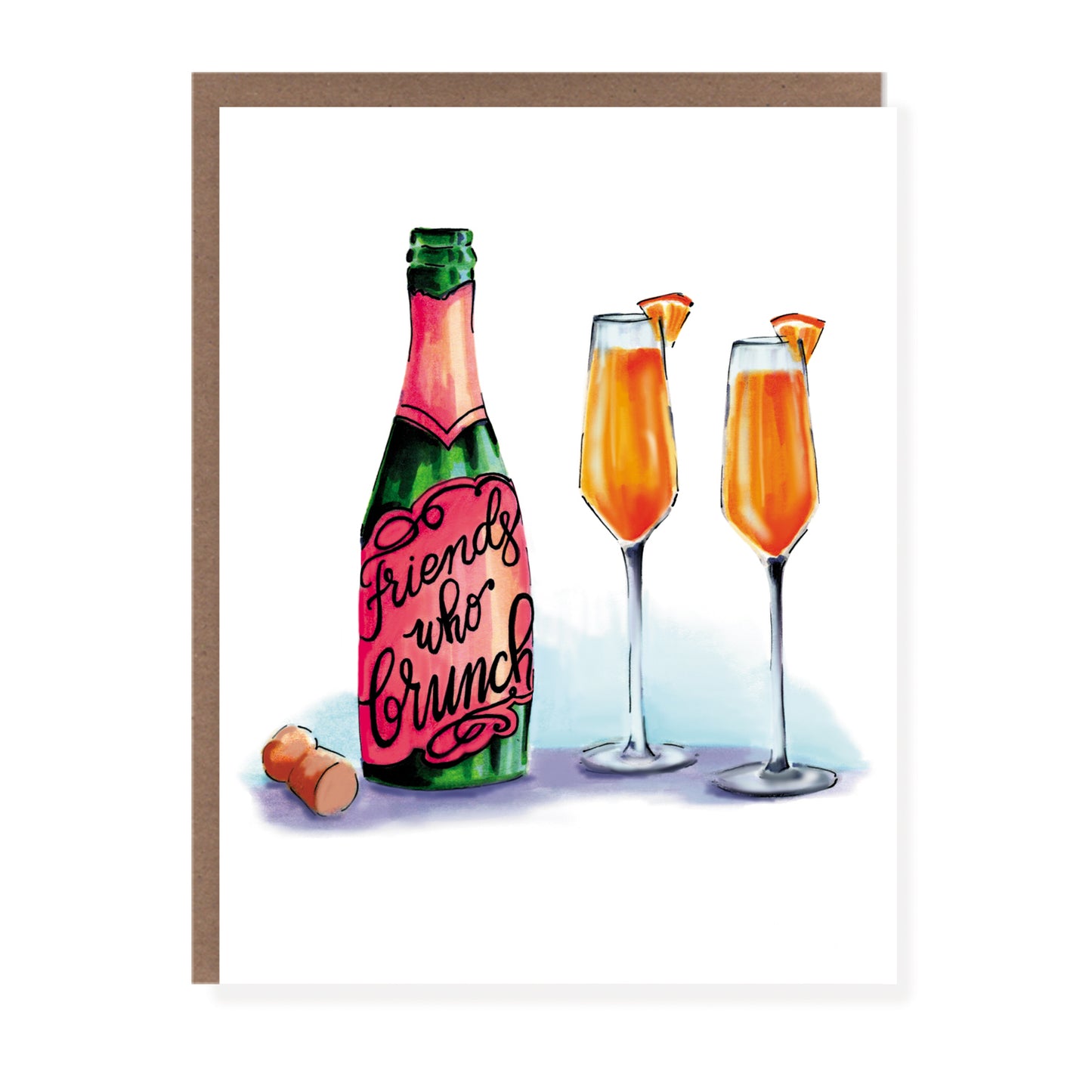 Friends Who Brunch Mimosas | Friendship Card - Case of 6