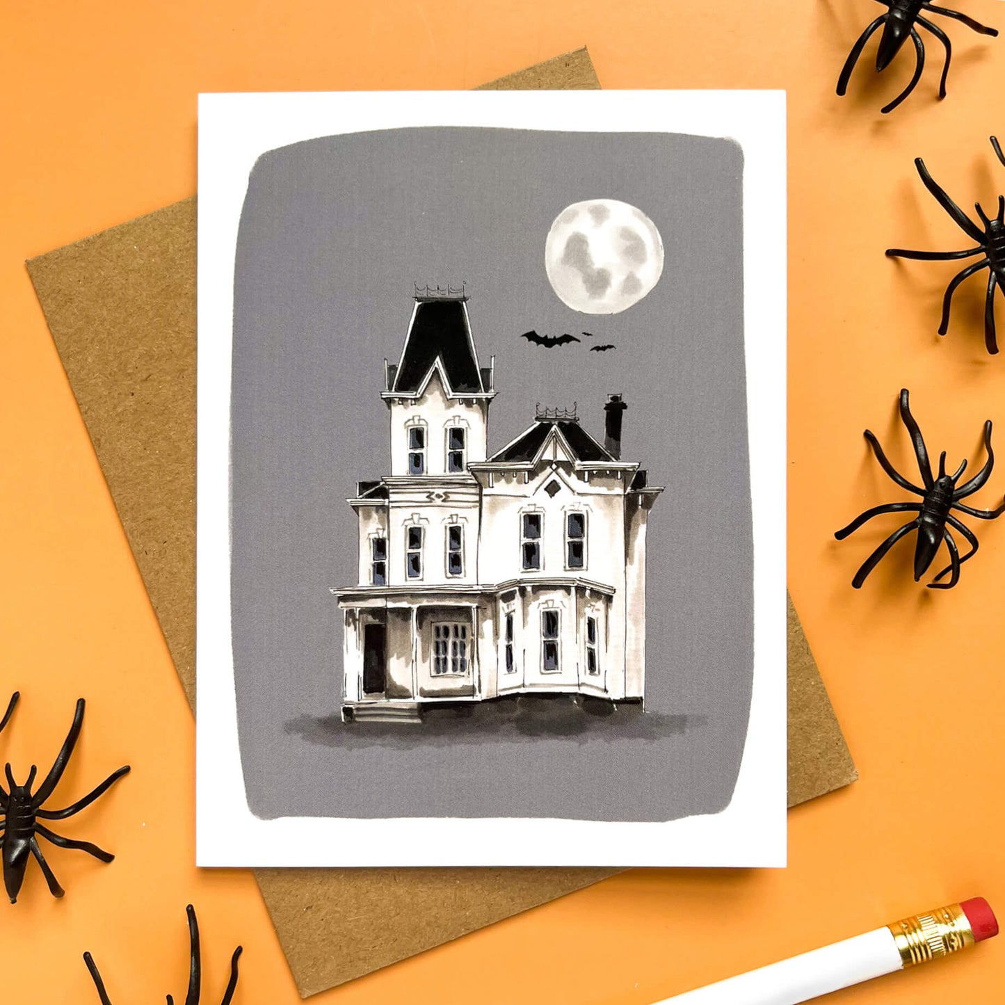 Haunted House Halloween Card