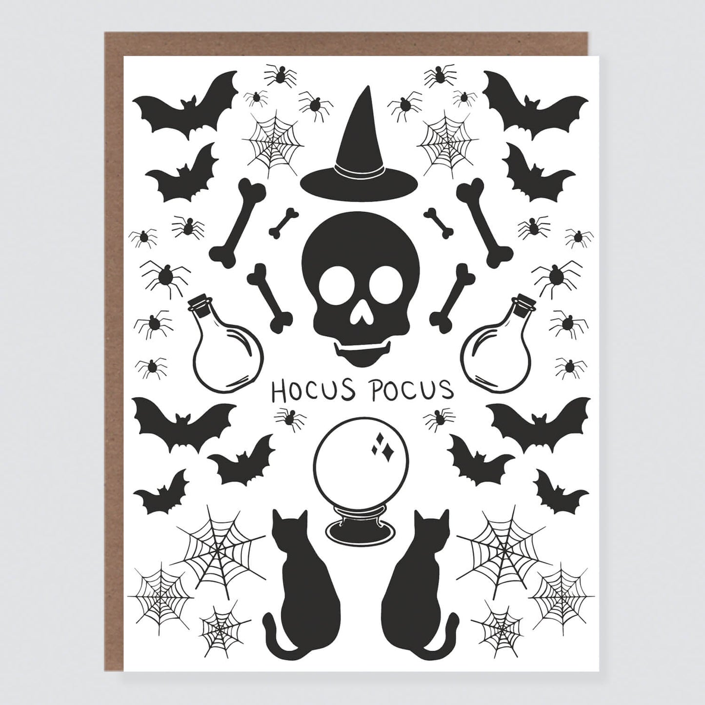 Hocus Pocus Folk Design Halloween Card - Case of 6