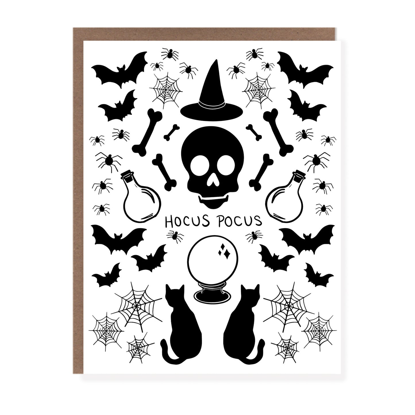 Hocus Pocus Folk Design Halloween Card - Case of 6