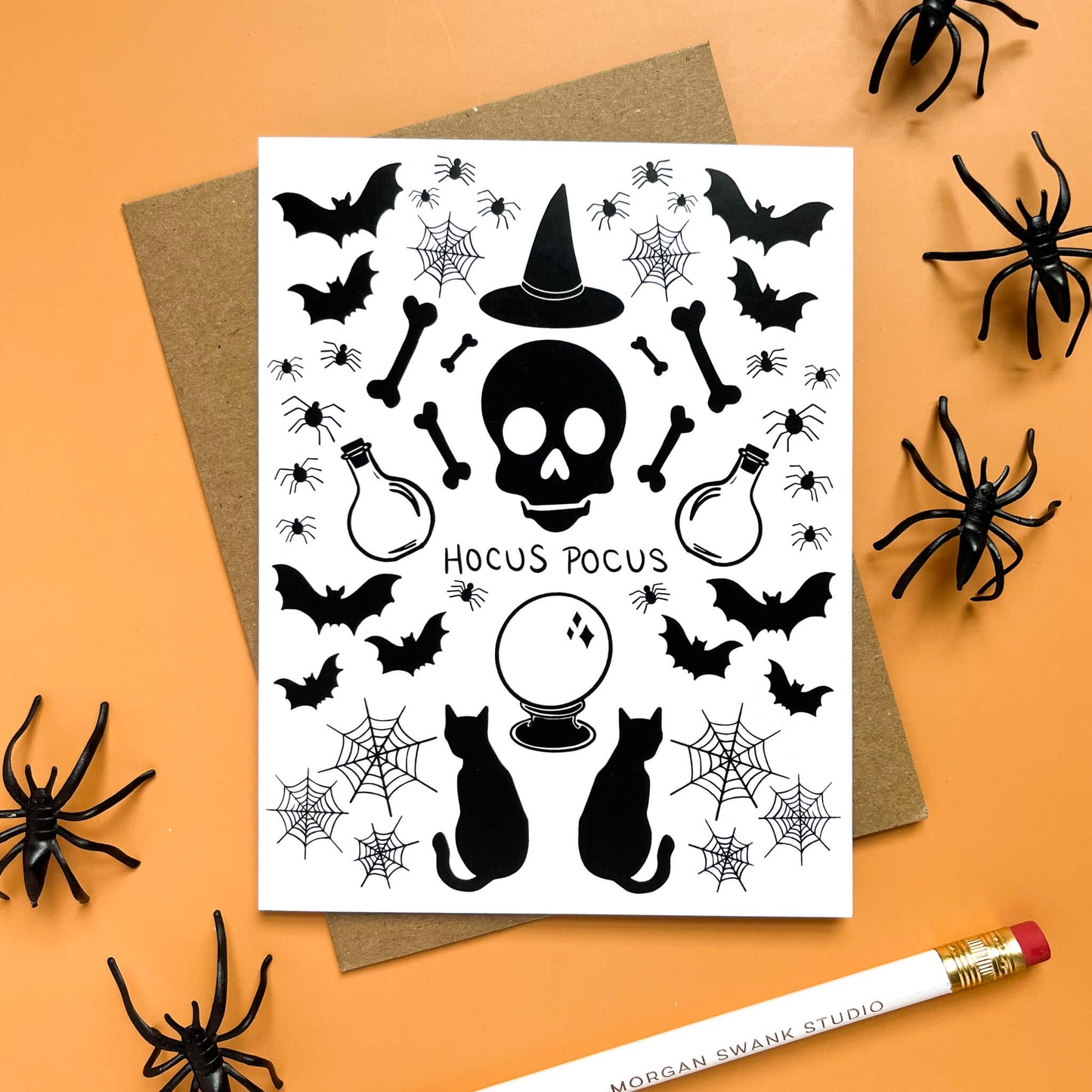 Hocus Pocus Folk Design Halloween Card - Case of 6
