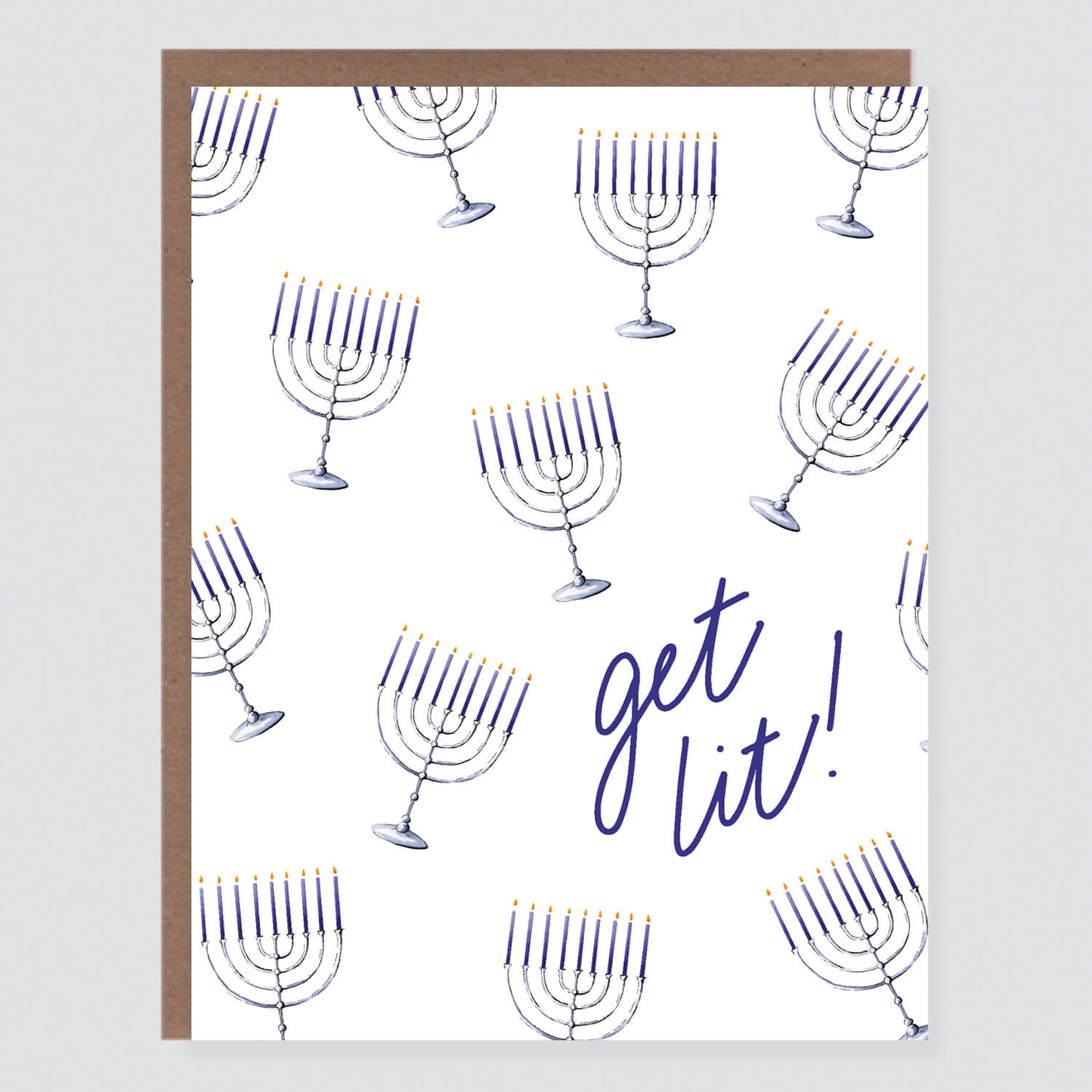 Get Lit Menorah | Hanukkah Card - Case of 6