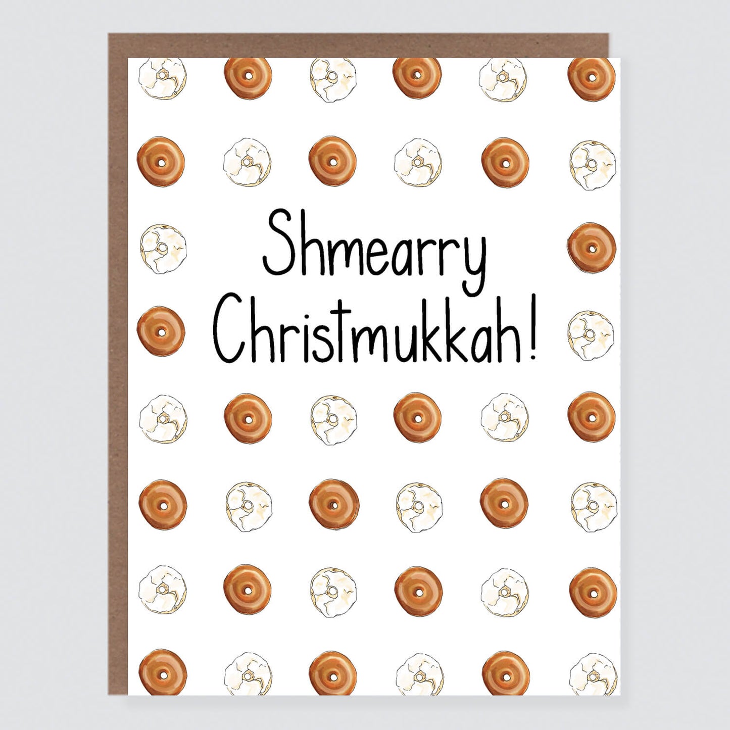 Shmearry Christmukkah | Hanukkah and Christmas Card - Case of 6