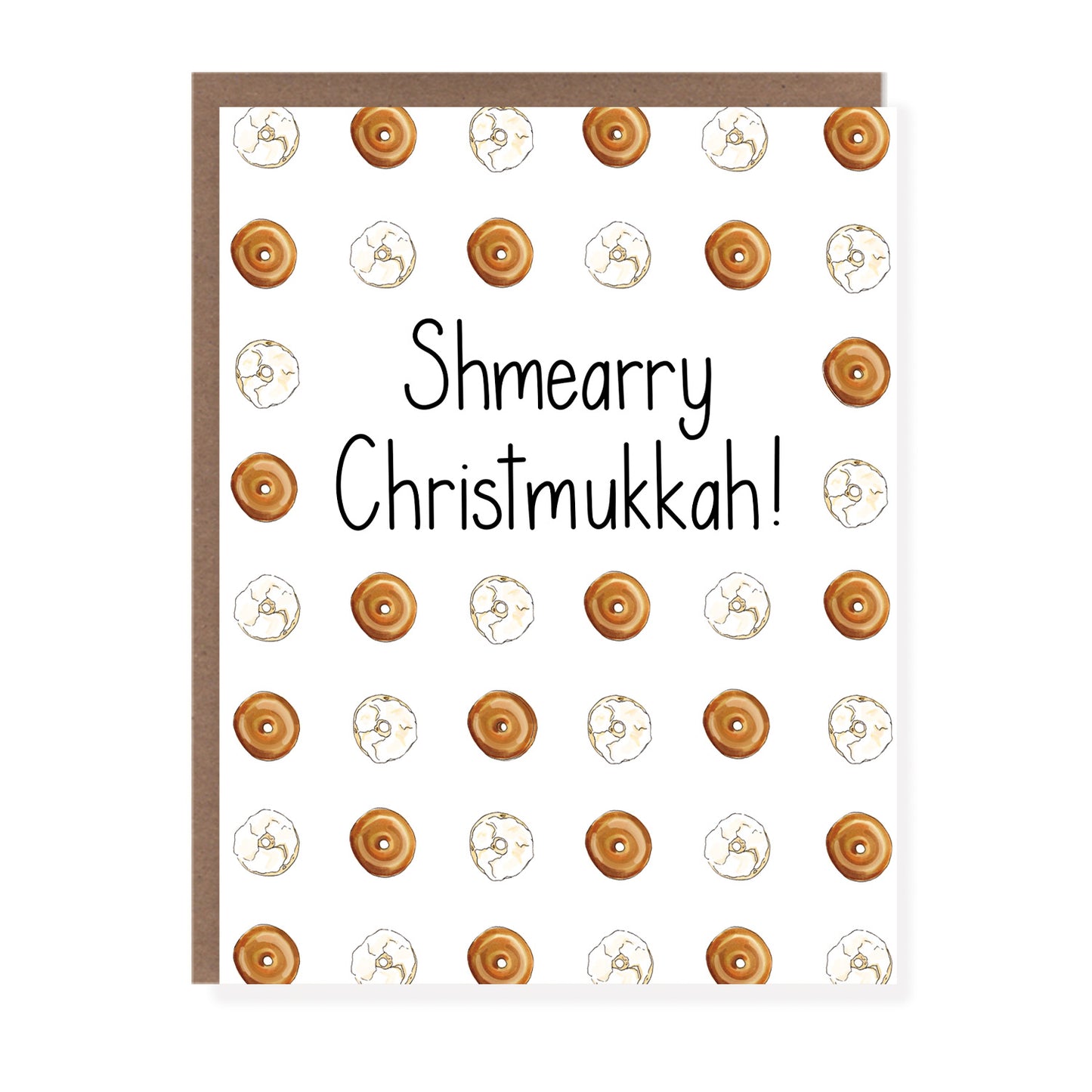 Shmearry Christmukkah | Hanukkah and Christmas Card - Case of 6
