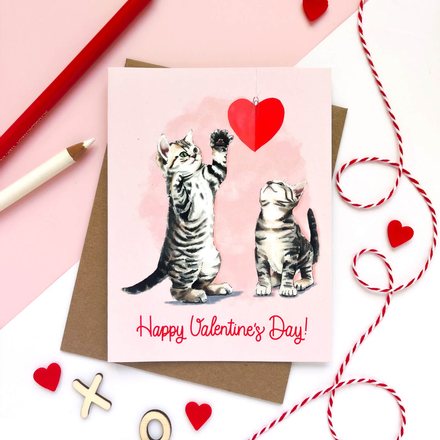 Kittens Valentine's Day Card