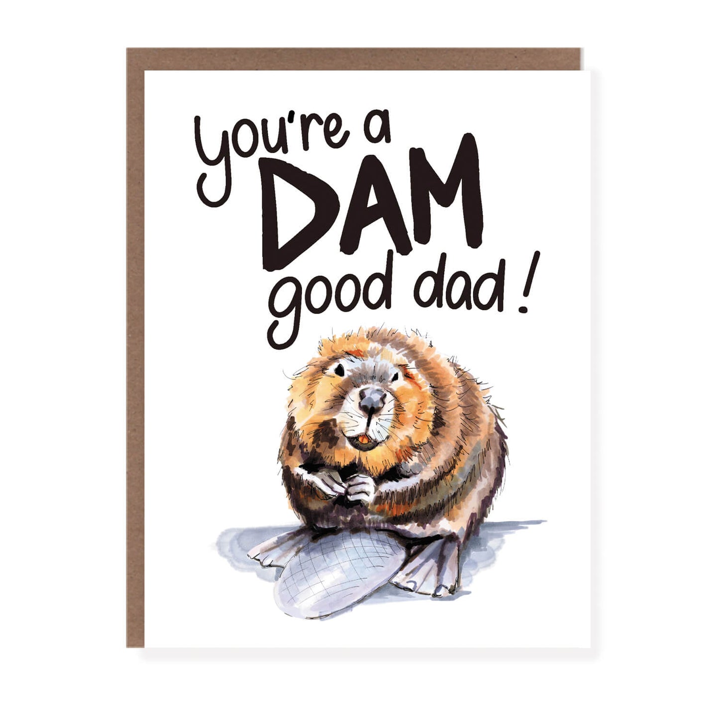 Dam Good Dad Beaver | Punny Father's Day Card - Case of 6