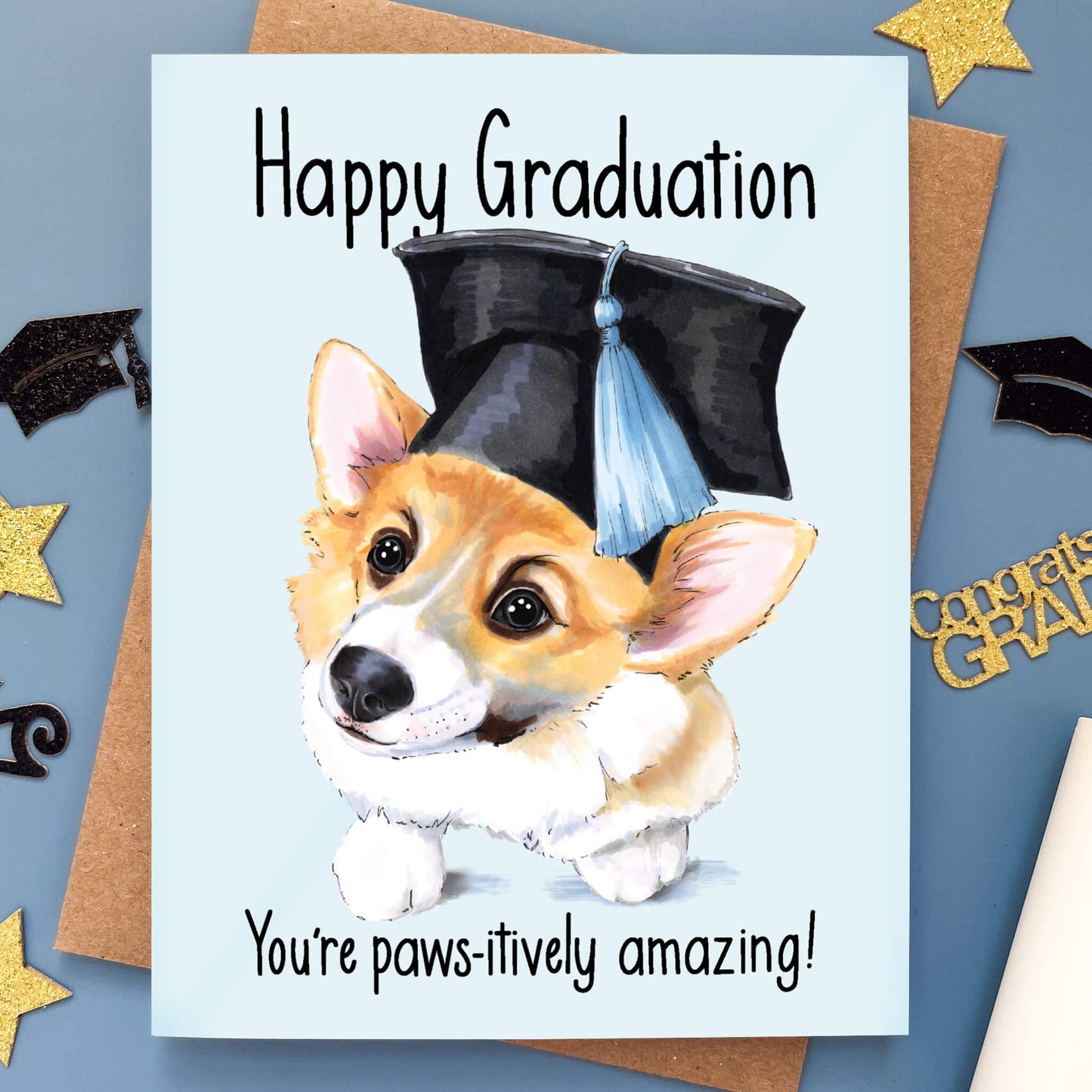 Corgi Dog Graduation Cap | Graduation Card