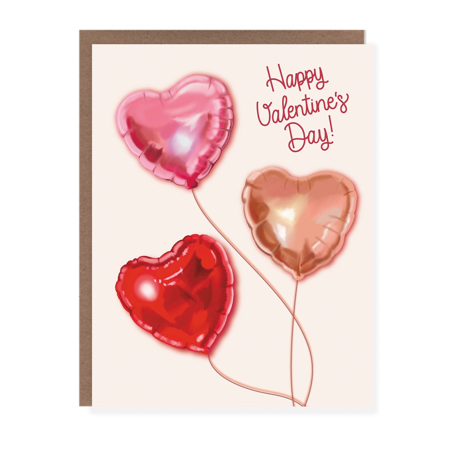 Heart Balloons Valentine's Day Card - Case of 6