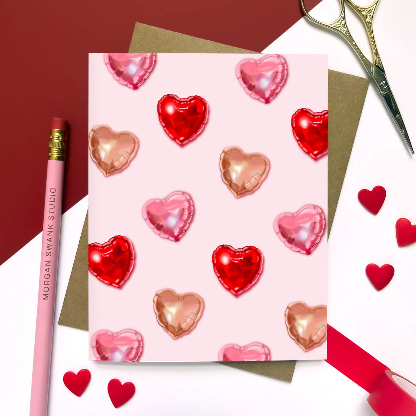 Balloon Repeat Hearts | Valentine's Day Card