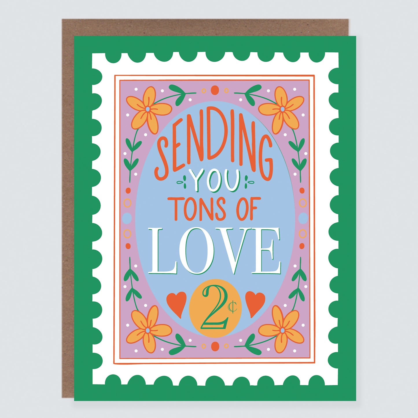 Sending Love Postage Stamp | Encouragement Card - Case of 6