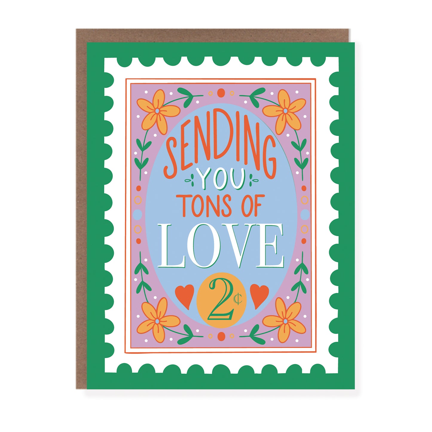 Sending Love Postage Stamp | Encouragement Card - Case of 6