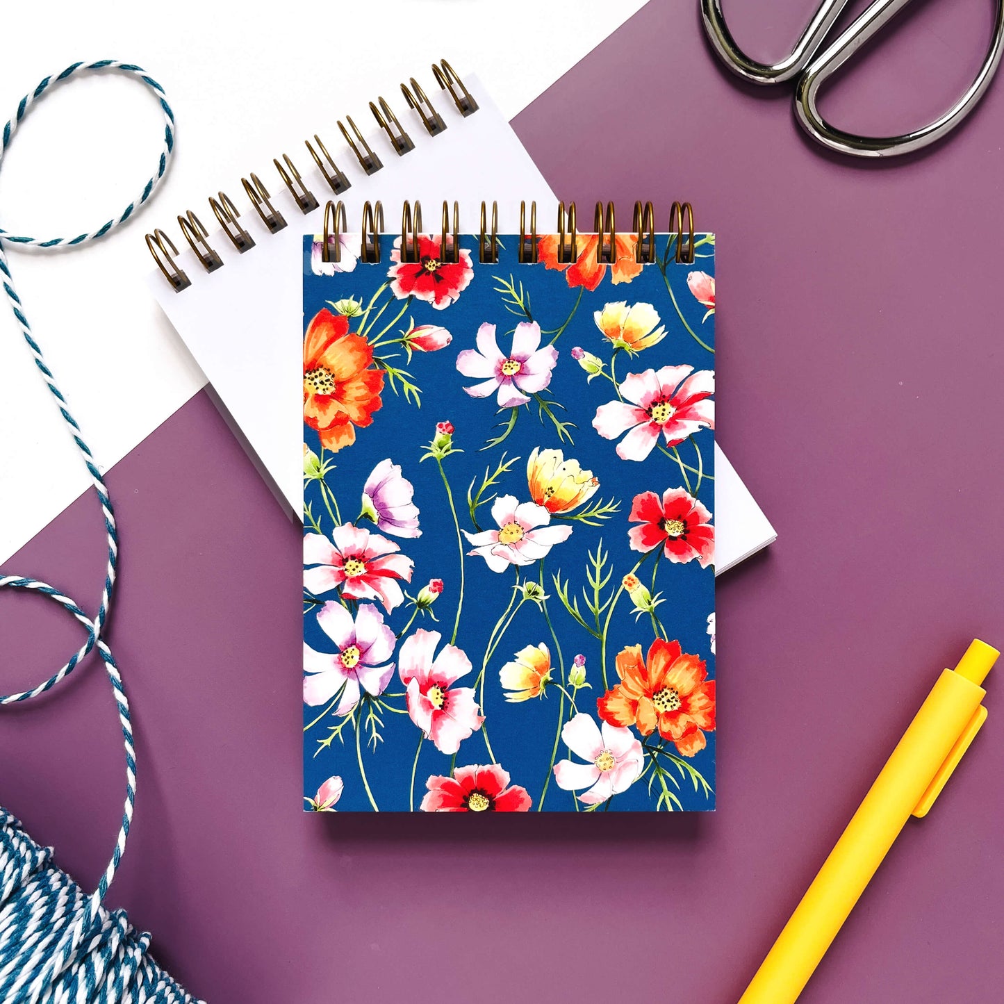Cosmos Floral Mini Notebook - Case of 4