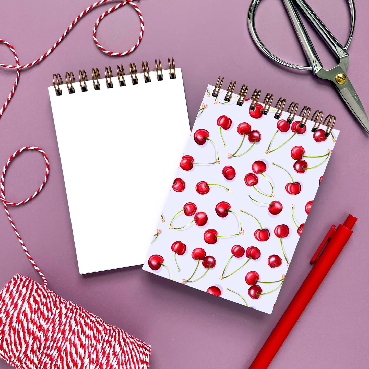 Cherries Mini Notebook - Case of 4
