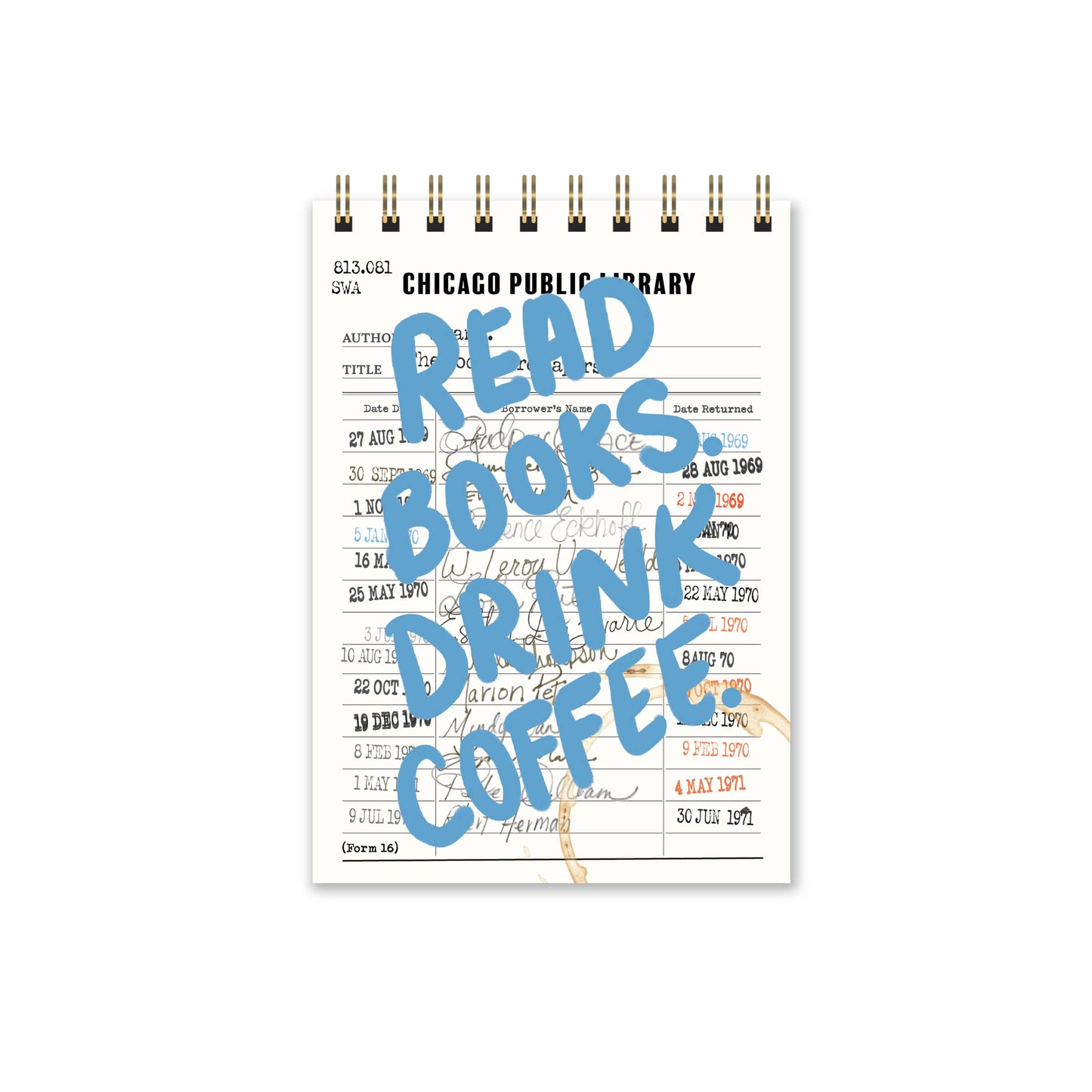Read Books. Drink Coffee. Mini Notebook - Case of 4
