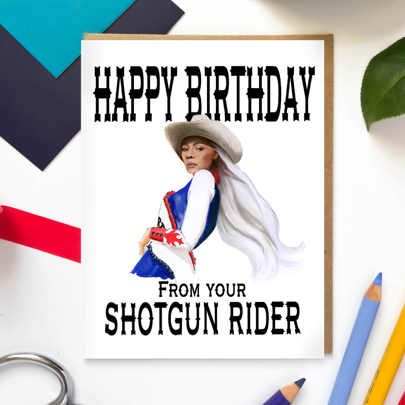 Shotgun Rider Cowboy Birthday Card