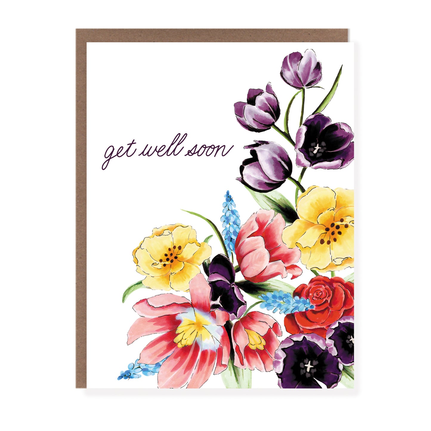 Floral Get Well Soon Card - Case of 6