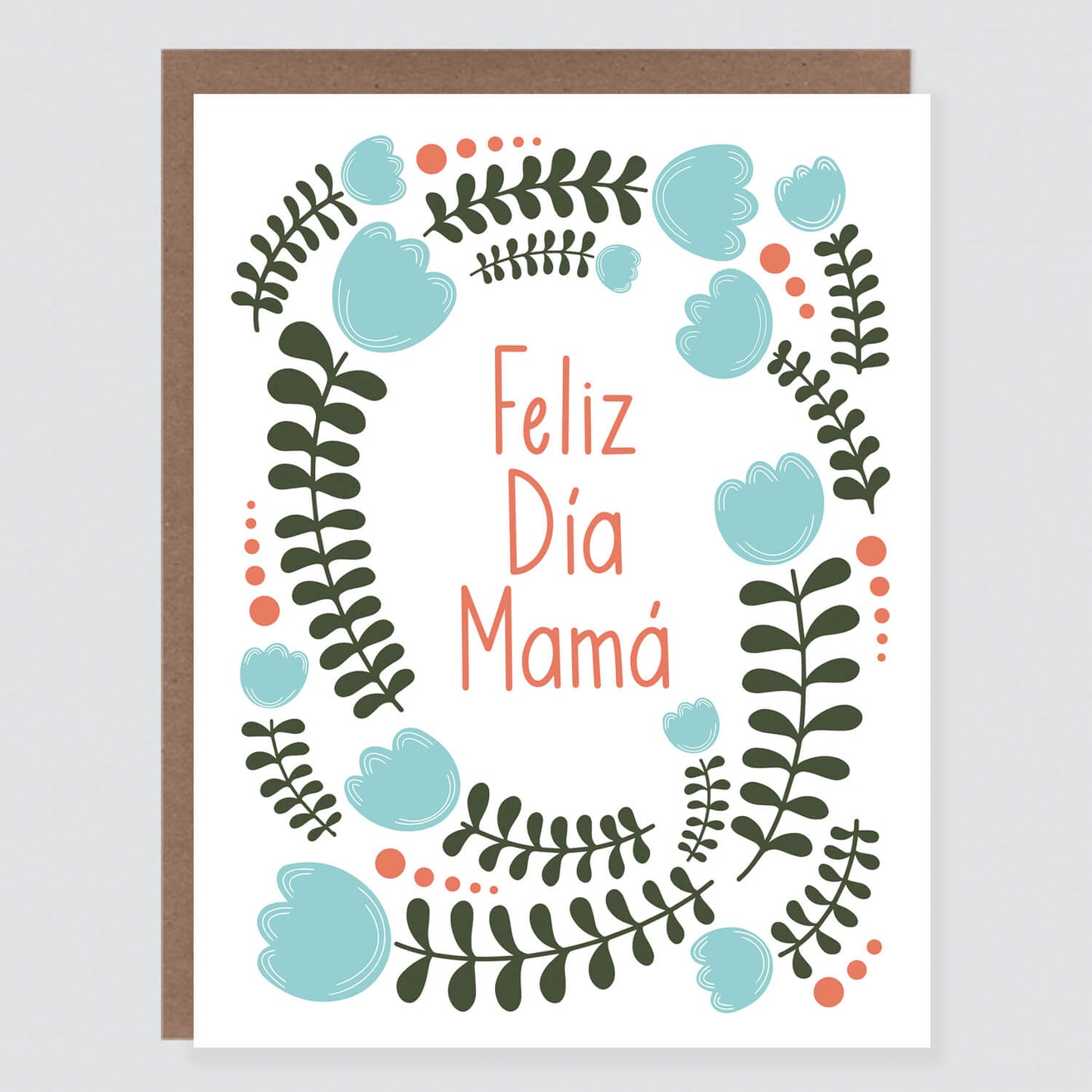 Feliz Dia Mama Wreath | Spanish Mother's Day Card - Case of 6