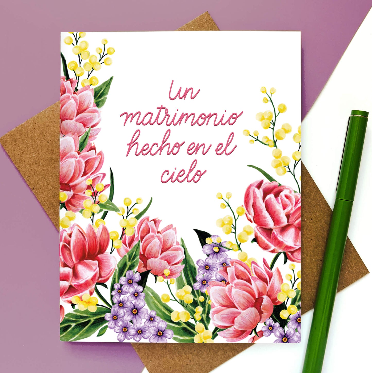 Hecho En El Cielo Wedding | Spanish Love Card