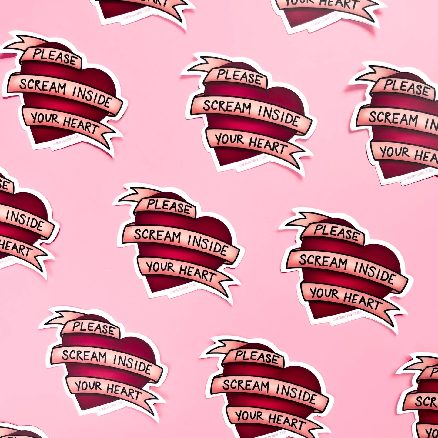 Scream Inside Your Heart Sticker - Case of 6