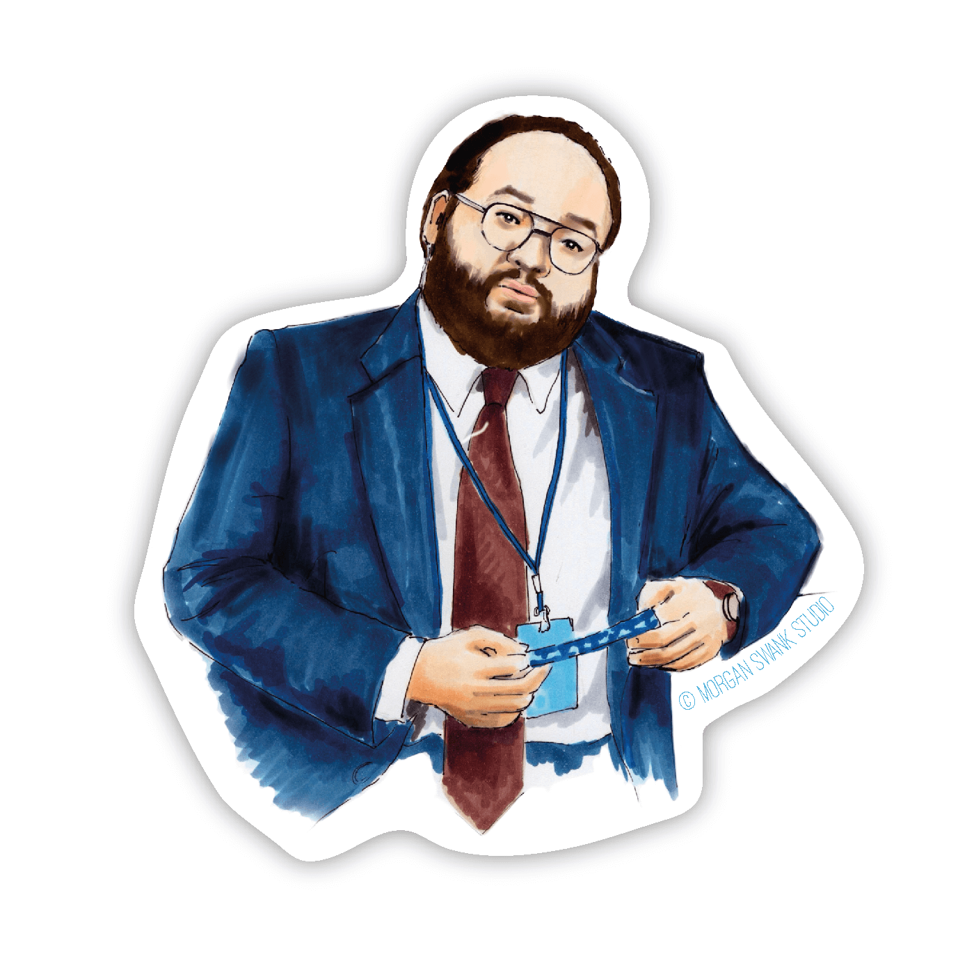 Dylan Waffle Party Severance Sticker - Case of 6