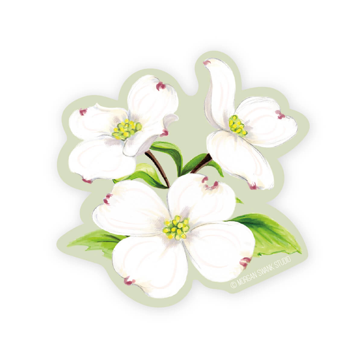 Dogwood Floral Sticker