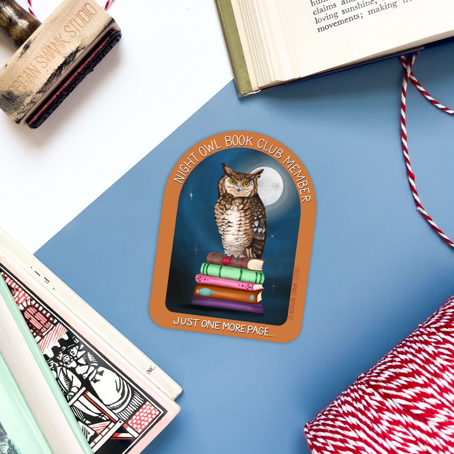 Night Owl Book Club Sticker - Case of 6