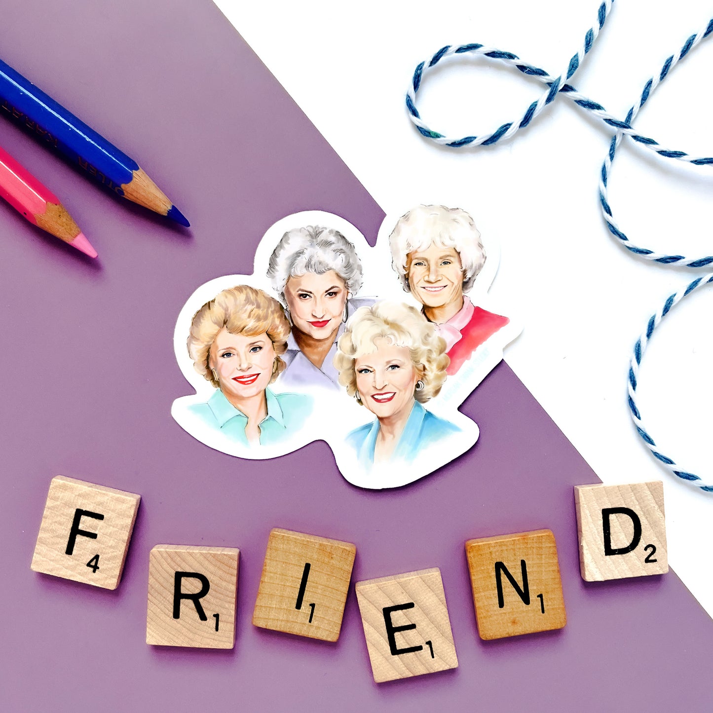 Golden Friends Sticker